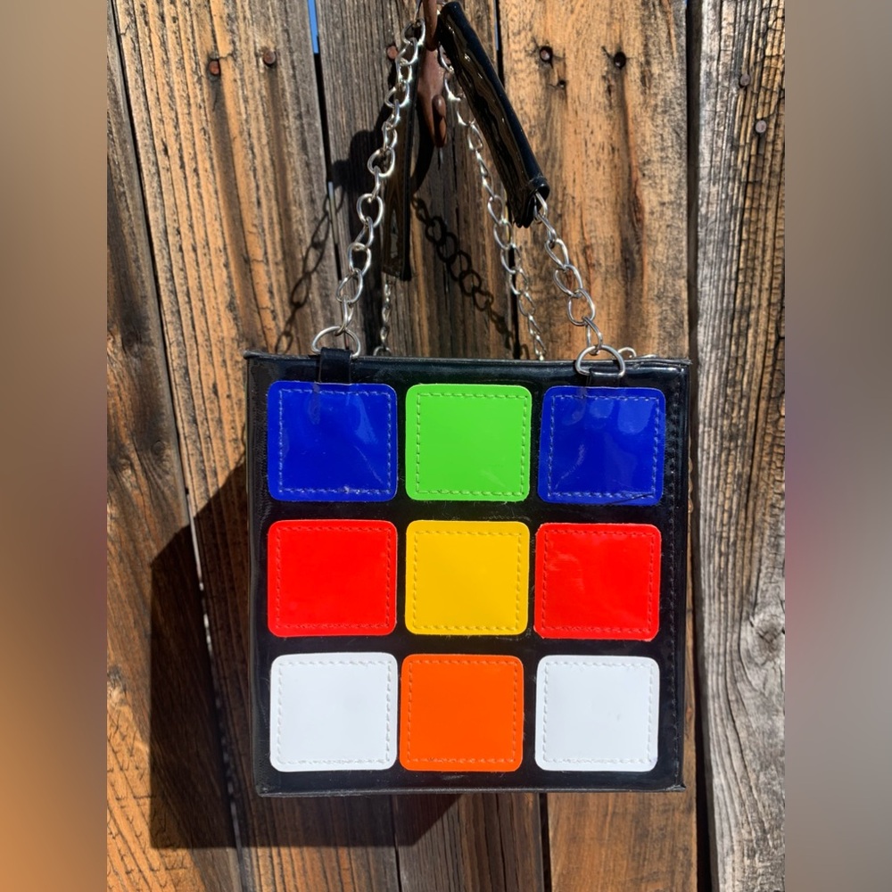 Rubix cube inspired handbag